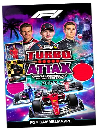 Topps Turbo Attax Karten 2023 Formula 1 - Sammelkarten - Trading Cards - 1 Sammelmappe