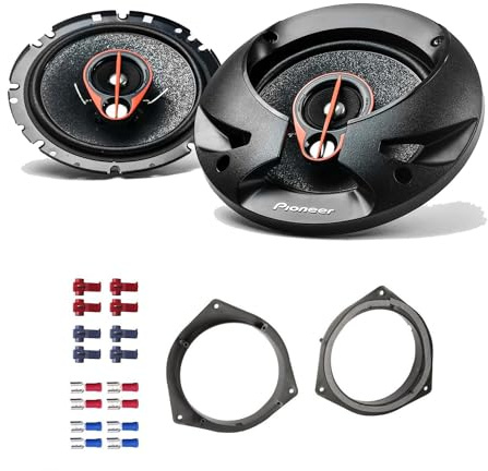 Pioneer TS-R1750S Lautsprecher mit Einbauset passend für KIA Picanto (TA) ab 2012 Türen vorne 500 Watt 165mm 3 Wege Koax