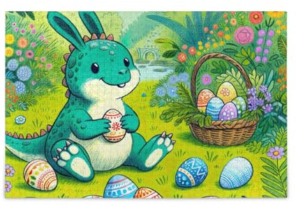 1000 Teile Puzzle Ostereier Korb Herausforderndes Puzzlespiel Lustiges Puzzle für Erwachsene
