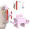 Stanley Cup Chapstick Holder, 3-in-1 Handle Hook and Ring & Jewelry Holder, Double-Sided Hook, Travel Lipgloss Storage Organizer for Stanley Tumbler (Pink)