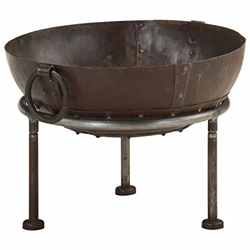 ZEYUAN Rustikale Feuerstelle Ø 40 cm Eisen, Feuerkorb, Feuerschale Outdoor, Lagerfeuer, Bonfire, Garten - 321944