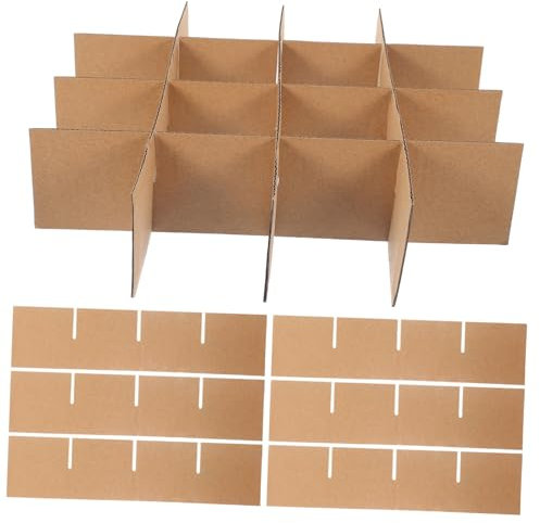 Generisch Umzugskarton Trennwände Für Glaswaren Geschirrverpackungsset Kartontrennsystem 335x335x80mm 12 Stück Stabil Und Multifunktional Für Umzug Und Versand
