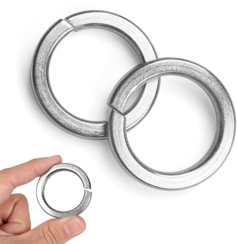 FOMGIIN 2 Stück Federringe M27, DIN 127 Federring Form B nach Federring Glatt, A4 V4A 304 Edelstahl Spiralförmige Federscheiben Unterlegscheiben Federscheibe Sprengring, EN 10088-1.4301
