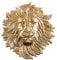 Riess Ambiente Goldene Wanddeko Wildlife Lion 35cm Gold Metall Löwenkopf-Skulptur Handmade