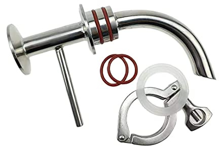 NHJSDLLMNZ Schlauchverbinder 3/4 drehbarer Abfüllarm 1,5 Tri-Clamp-Tauchrohr for Nicht ummantelte Fermenter Nano/Homebrew