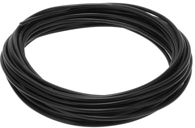 VekAuto 1 Câble De Mise À La Terre 10M Câble d'alimentation Universel pour Autoradio, Automobile, Enceintes De Voiture Entièrement Isolé & Gaine Douce en TC Noir 20Awg 2 Conducteurs