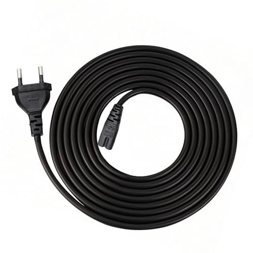 Cable de Alimentación Euro IEC C7 de 1.5 Metros, Compatible con Consolas PS5, PS4, PS3, Xbox Series X/S, Televisores LED y Más - Cable de Dos Clavijas para Diversos Dispositivos Electrónicos