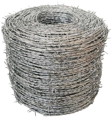 Alambre de Espino 10m, Rollo de Alambre de Púas Galvanizado, Anti-Robo Alambre Espino para Balcón, Jardín, Bate de Béisbol O Artesanías