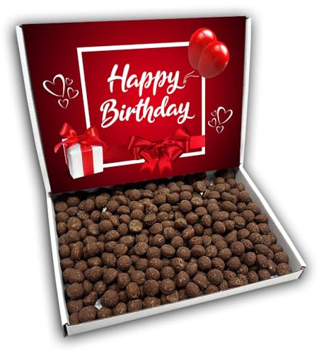 Chewing Nuts Gift Box Hamper Birthday Present (BIRTHDAY RED)