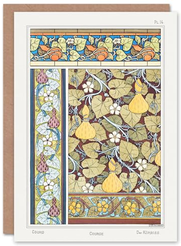 Artery8 Maurice Pillard Verneuil Art Card White Flower Gourd Floral Patterns