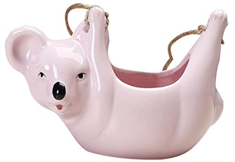 HEMOTON 1 Pièce Pot de Fleurs Céramique de Pot Suspendu pour Intérieur pour Salle de Bain Rose