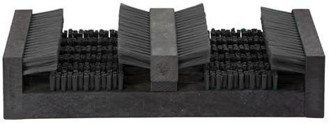Borstelshop Schuhabstreifer Kunststoff - Fussabtreter Aussenbereich - Fußabtreter Außen - Robuster Schuhabstreifer Aussen Bürsten - Fußabstreifer - 50x30cm - Schwarz