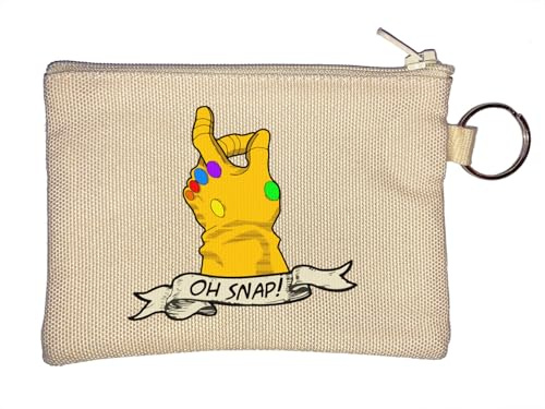 Oh Snap Golden Gauntlet Snap Schlüsselanhänger Münzbörse Beige
