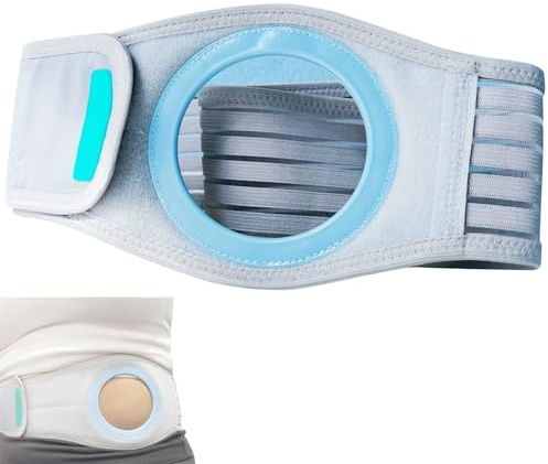 Stoma Gürtel, Verstellbarer Stomagürtel für Männer und Frauen, Universell Einsetzbar für Links und Rechts, Atmungsaktives Material, Bequem für Die Postoperative Versorgung Nach Operationen(L)
