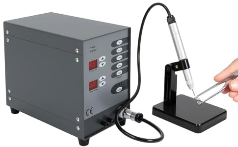 Automatische Punktschweißmaschine, 100w 220V/50Hz Gold Silver Schweißmaschine, Elektrisches Pulse Spot Welder Schmuckschweißmaschine, Puls Argon Lichtbogen Schweißgerät für Schmuck Reparatur Schweißen