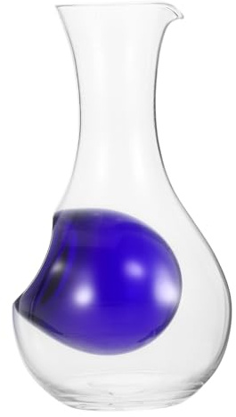BESTYASH Carafe à Vin Claire Verre Cristal Japonais avec Poche Glacée Décanteur Incliné Ergonomique pour Saké Froid Serveur Rafraîchissant pour Whisky et Vin Capacité Élevée pour Bar et