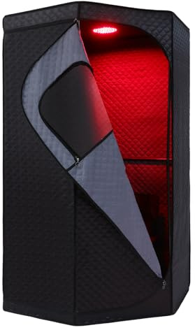 Sauna de vapor para el hogar, sauna portátil con generador de vapor de 1350 W, depósito de 3L, silla plegable, mando a distancia, 9 niveles de calor y tienda pentagonal para bienestar interior