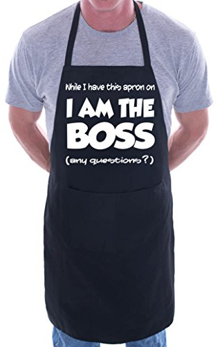 Print4U I Am The Boss Funny BBQ Cooking Novelty Apron