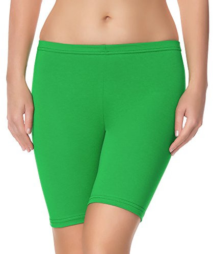 Ladeheid Damen Shorts Radlerhose Unterhose Hotpants Kurze Hose Boxershorts LAMA04 (Grün4, 2XL/3XL)