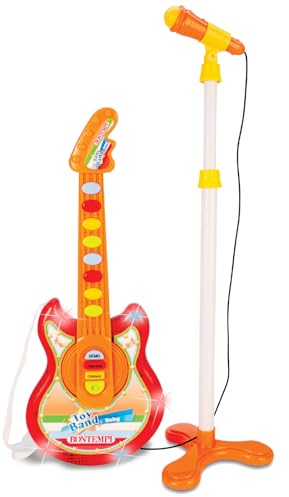 Bontempi | BabyGroove con Microfono - Chitarra Rock Elettronica per Vibrazioni Potenti e Ritmi Innovativi, 200x200x890