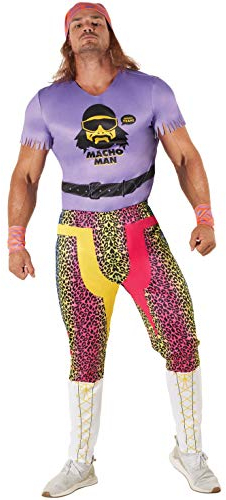 Morph Kostüm Klassik Macho Man Randy Savage, WWE Wrestler für Herren, Ideal für Karneval und Halloween, L