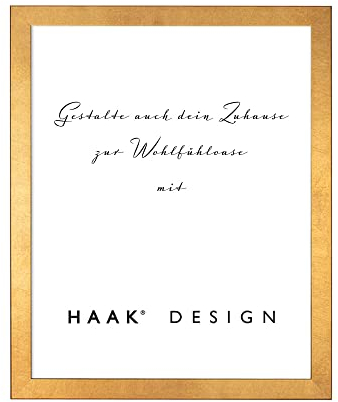 HaakDesign Bilderrahmen Tokio in Blattgold 60 X 80 cm schlicht modern