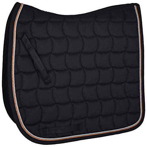 IW Isabell Werth Dressurschabracke 24/7 in schwarz mit Kupfer und Grauer Kordel