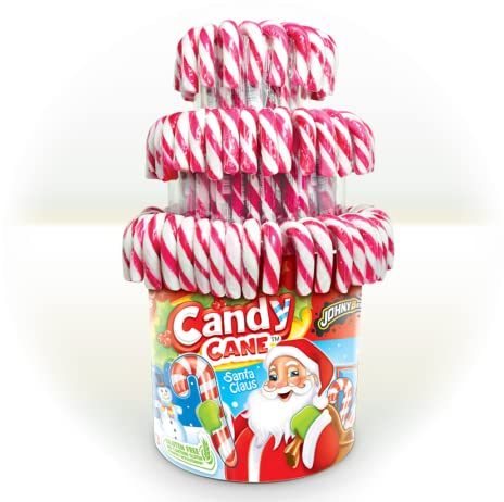 Canne en bonbon - Cannes en bonbon de Noël - Pot de 100 unités - Sucettes (Blanc/rouge)