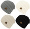 Durio Strickmütze Damen Mütze für Frauen Wintermütze Beanie Mütze Grobstrick Mütze Weich 4 Stücke E
