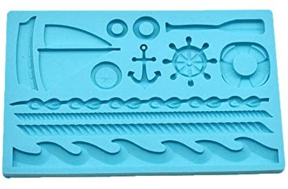 Reland Sun Moules en silicone sur le thème du bateau à voile, moules à chocolat pour décoration de gâteaux, décorations en sucre