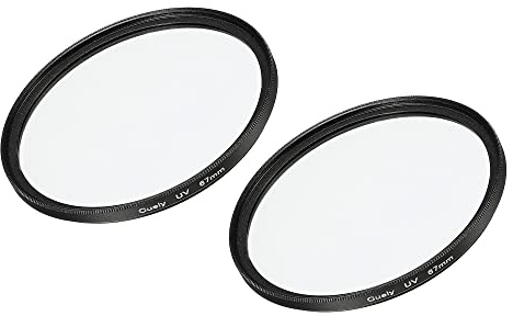 sourcing map UV Lens Filters, 67mm Slim Frame Multi-Coated Protective Lenses Filter for Camera Photography Accessories, Pack of 2