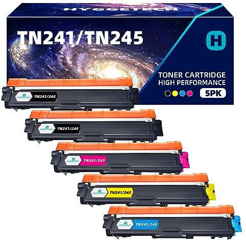 Hyggetech Compatible Toner Replacement for Brother TN241 TN245 Toner for Brother MFC-9332CDW MFC-9142CDN DCP-9022CDW DCP-9020CDW HL-3142CW HL-3140CW HL-3172CDWHL-3152CDW