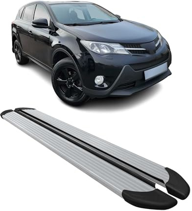 Marchepieds Latéraux pour Toyota RAV4 2013 à 2018, Marchepied latéral de Voiture en Aluminium, 2 Pcs, Argent
