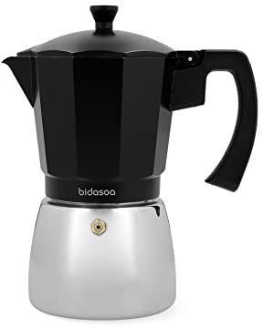 Bidasoa Tribeca Cafetera Aluminio Y Acero 9 Tazas Aluminio Apto Inducción Apto Gas
