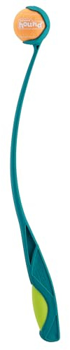 Outward Hound Launch A Ball Squeak Dog Ball Launcher, Interactive Fetch Toy, Squeaker Handle, Long-Distance Play, Slobber-Free Pickup