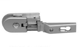 Cerniera per vetro Confalonieri CF01092 placca rettangolare 60x30 - Nichel satinato opaco