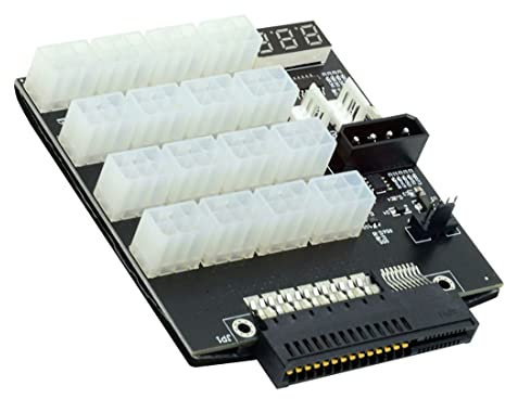 CY 52,10mm 10+14 Pin Stromsteckplatz auf ATX 6 Pin 16 Port Flex Slot Server Netzteilplatinenadapter für CHIA ETH BTC Mining Miner