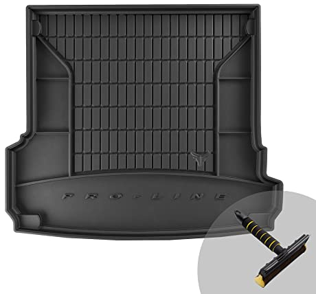 FROGUM ProLine 3D Gummimatte Exklusive Auto Kofferraummatte Kofferraumwanne für Audi Q7 II ab 2015 | Bequemer Organiser | Die höchsten Kanten