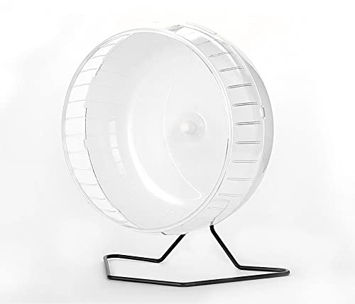 Hamsterrad, großes, geräuschloses Spinner, Hamsterrad, für kleine Tiere, mit Ständer (Farbe: Weiß, Größe: 30 cm)