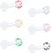 Mayhoop 16G Klar Tragus Helix Piercing Ohrringe Ohrstecker 6mm Flexibel Acryl mit Glitzerkugel Tragus Helix Piercing Lippenpiercing Labret Stud für Damen Herren 6St