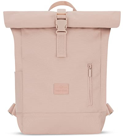 Johnny Urban Rucksack Damen & Herren Klein Rosa - Robin Small - Kleiner Rolltop Daypack mit 12 Zoll Laptopfach - Tagesrucksack für Uni City Business - Wasserabweisend