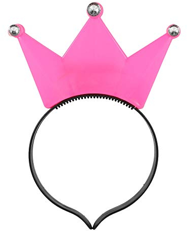 1pcs LED Blink Diadem Krone Haarreif Geburtstag Party Prinzessin Koenig Rosa