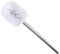 Toilet Bowl Brush Head & Long Handle Stainless Steel Chrome Replacement Bathroom Home Deep Cleaning Tool Dense Durable Quick Drying Bristles - Length 35cm