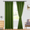 DWCN Lot de 2 Rideau Occultant avec Cravates Rideau 140x225cm, Vert Olive Rideau Thermiques Galon Fronceur Rideau Thermique Isolant Anti Froid Intérieurs pour Cuisine Salon Chambre