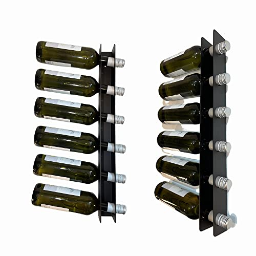 CasaNovak Weinregal Wand Modell VinoWall Stahl, Schwarz-Matt