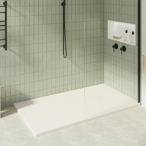 KOES - Kunstharz-Duschwanne Modell OBI – 90x160 – Creme RAL 1013