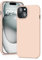 YATWIN Silicone Case for iPhone 15, Soft-Touch, Shockproof, DustProof, Antiskid Full Body Armour Phone Cover for Apple iPhone 15 - Light Pink