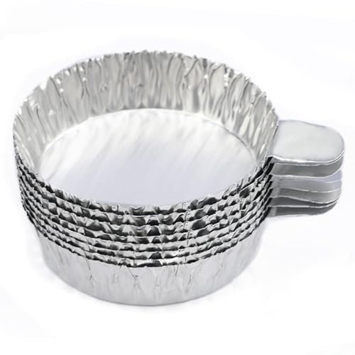 stonylab Coupelles de Pesée en Aluminium Jetables avec Poignées, Coupelles de Pesée pour Poudres et Liquides, 100 Pièces, pour Expériences Chimiques, Moyenne