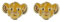Disney Simba The Lion King Ohrstecker, vergoldet, Einheitsgröße, gelbvergoldet, kein Edelstein, Einheitsgröße, ohne Edelstein, taille unique, Mit Gelbgold vergoldet, Kein Edelstein