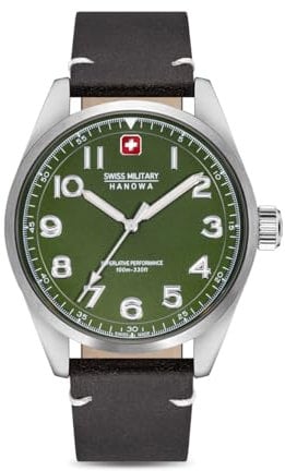 Swiss Military Hanowa SMWGA2100404 Falcon Herrenuhr mit Echtlederband Saphirglas